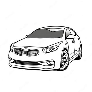 Pagina da colorare della Kia Sportiva | pagina da colorare Kia