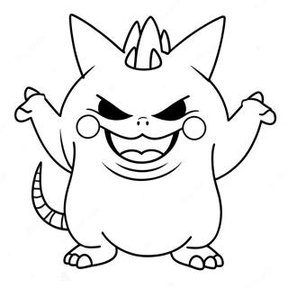 Pagina da Colorare di Gengar | pagina da colorare Gengar