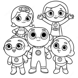 Pagina da Colorare di Super Why e Amici | pagina da colorare Super Why