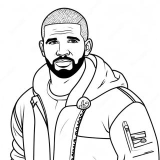 Pagina da Colorare di Drake | pagina da colorare Drake