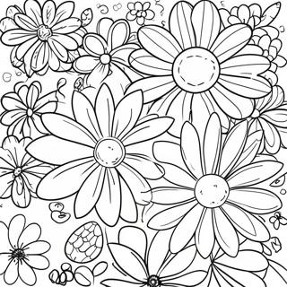 Pagina da Colorare dei Semi di Fiore Colorati | pagina da colorare Semi