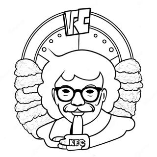 Pagina da Colorare del Logo KFC | pagina da colorare KFC