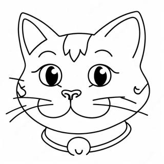 Pagina da Colorare Gatto Scontroso con Atteggiamento | pagina da colorare Scontroso