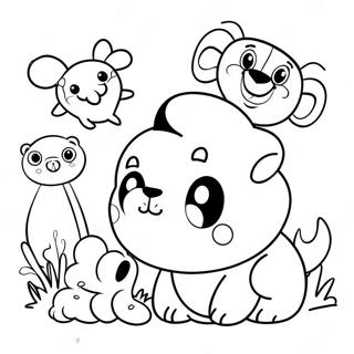 Pagina da Colorare No con Animali Carini | pagina da colorare No