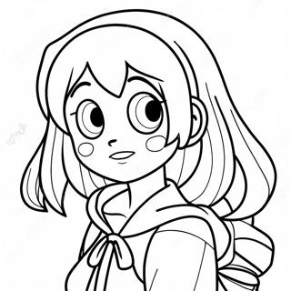 Pagina da Colorare di Uraraka | pagina da colorare Uraraka