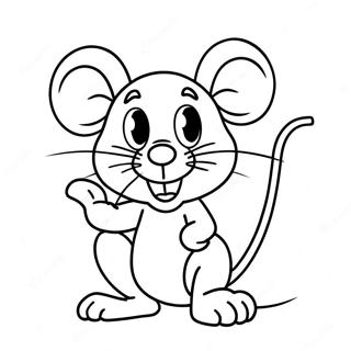 Pagina da Colorare di Jerry Mouse Giocoso | pagina da colorare Jerry Mouse