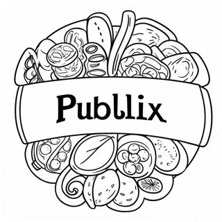 Pagina da Colorare del Logo Publix | pagina da colorare Publix