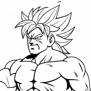 Pagina da Colorare di Broly Super Saiyan | pagina da colorare Broly