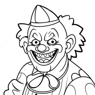 Pagina da colorare del personaggio clown ICP | pagina da colorare ICP