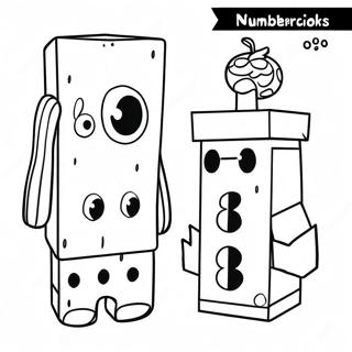 Pagina da colorare dei Numberblocks 8 | pagina da colorare Numberblocks 8