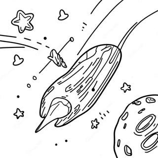 Pagina da Colorare Sciame Meteorico | pagina da colorare Meteorite