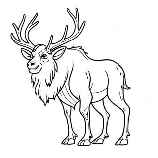 Pagina da Colorare del Wendigo | pagina da colorare Wendigo