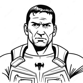Pagina da Colorare Punisher in Azione | pagina da colorare Punitore