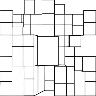Pagina da Colorare dei Blocchi del Gioco Tetris | pagina da colorare Tetris
