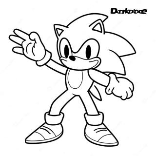 Pagina da Colorare Sonic Darkspine in Azione | pagina da colorare Sonic Darkspine