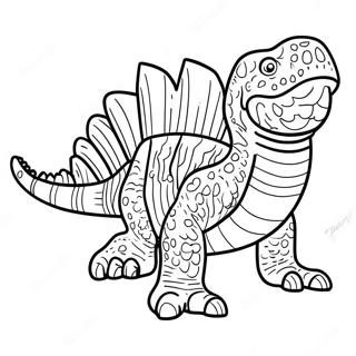 Pagina da Colorare di Dimetrodon | pagina da colorare Dimetrodon