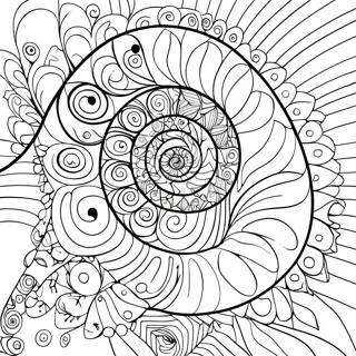 Pagina da Colorare Spirale di Fibonacci | pagina da colorare Fibonacci