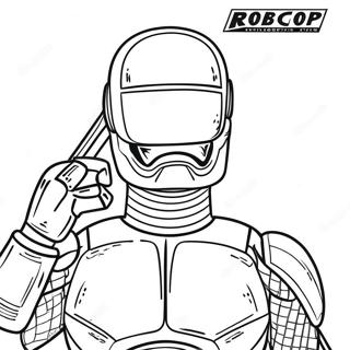 Pagina da Colorare di Robocop | pagina da colorare Robocop