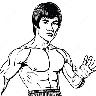 Pagina da Colorare di Bruce Lee | pagina da colorare Bruce Lee