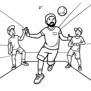 Pagina da Colorare del Trick Shot di Dude Perfect | pagina da colorare Dude Perfect
