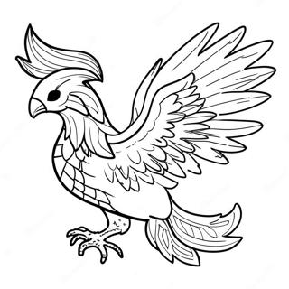 Pagina da Colorare della Fenice | pagina da colorare Fenice