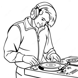 Quanto è alto DJ Music Man Pagine da Colorare