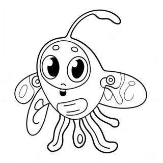 Carattere di Plankton carino da colorare | pagina da colorare Plankton