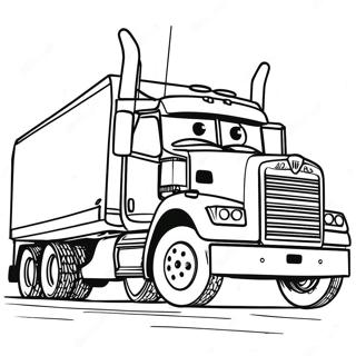 Pagina da Colorare del Camion Mack | pagina da colorare Auto Mack
