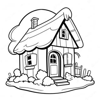 Pagina da Colorare del Cottage | pagina da colorare Cottage