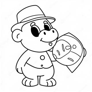 Pagina da Colorare del Carattere Carino di Mrze | pagina da colorare Mrze