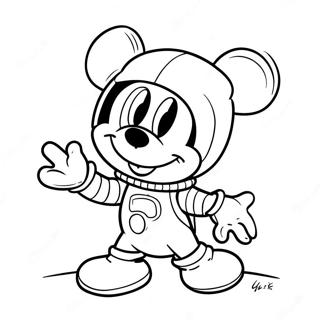 Avventura Spaziale di Topolino Pagine da Colorare