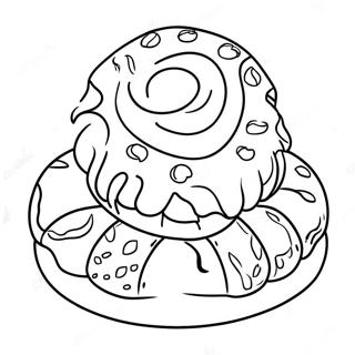 Pagina da colorare del Pan Dulce | pagina da colorare Pane Dolce