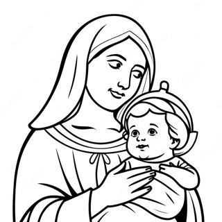 Maria e Giuseppe Pagine da Colorare