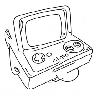 Pagina da Colorare Console di Videogioco Retro | pagina da colorare Videogioco