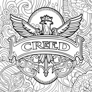 Pagina da Colorare Logo del Credo | pagina da colorare Creed