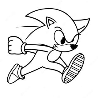 Pagina da Colorare Sonic il Riccio che Corre Veloce | pagina da colorare Sonic Forze