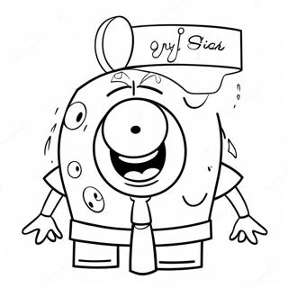 Pagina da Colorare Gary di SpongeBob | pagina da colorare Gary SpongeBob