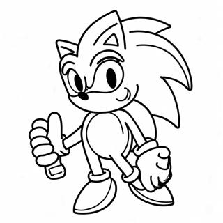 Pagina da Colorare FNF Sonic | pagina da colorare FNF Sonic