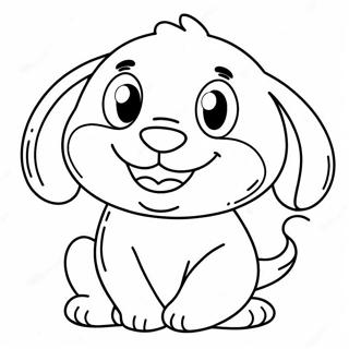 Pagina da Colorare di Tiko Carino con un Grande Sorriso | pagina da colorare Tiko