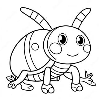 Pagina da Colorare dell'Insetto Roly Poly Carino | pagina da colorare Roly Poly