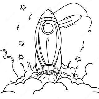 Pagina da Colorare Lancio del Razzo SpaceX | pagina da colorare SpaceX