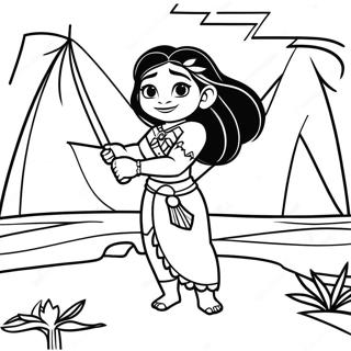 Pagina da Colorare di Moana | pagina da colorare Moana