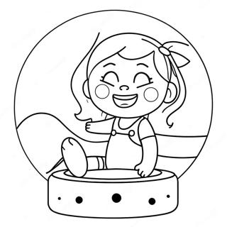 Pagina da Colorare Carina Alexa con un Sorriso | pagina da colorare Alexa