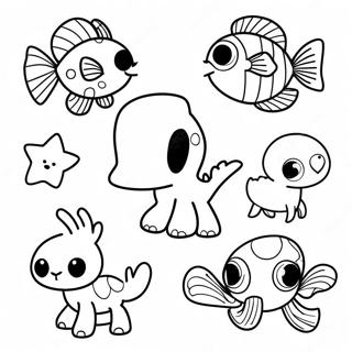Pagina da colorare di animali Flippy colorati | pagina da colorare Flippy