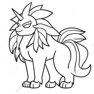 Pagina da Colorare di Solgaleo | pagina da colorare Solgaleo