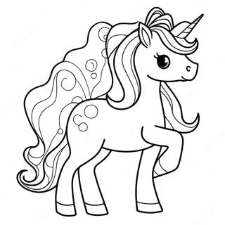 Pagina da Colorare di Unicorno Scintillante | pagina da colorare Brillare