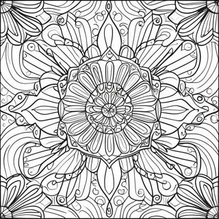 Pagina da Colorare Facile con Motivo Geometrico | pagina da colorare Schema Facile