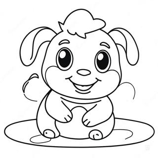 Pagina da colorare di Izzy carina con un grande sorriso | pagina da colorare Izzy