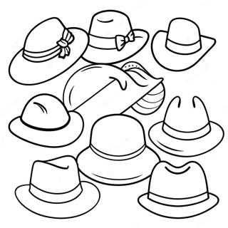 Pagina da colorare dei cappelli | pagina da colorare Cappelli