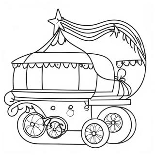Pagina da Colorare Carro Allegorico Colorato | pagina da colorare Parata